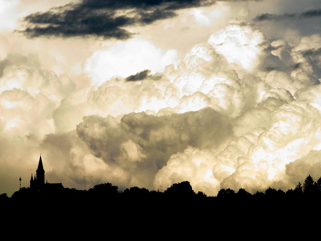 Clouds over Hosín, Czech Republic.